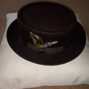 Men's Pork pie classic brim telescope hat